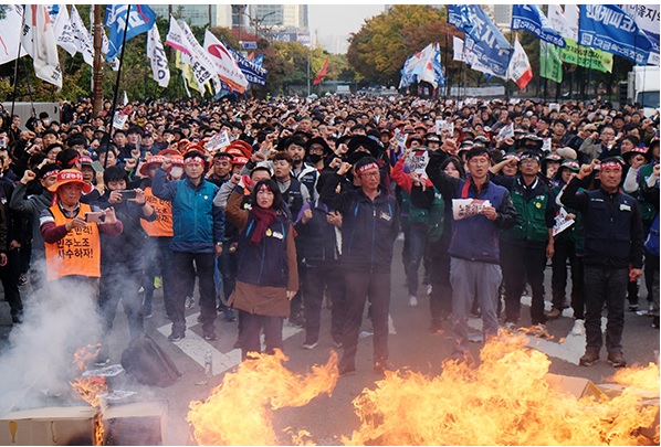 민주노총 “환노위에서 노동법 개악안 심의하면 총파업”